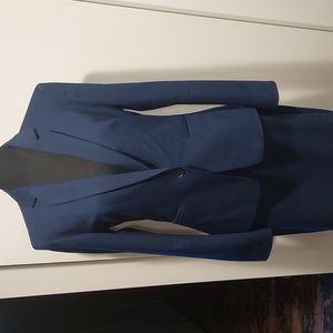 Express skirt suit navy blue sz 8